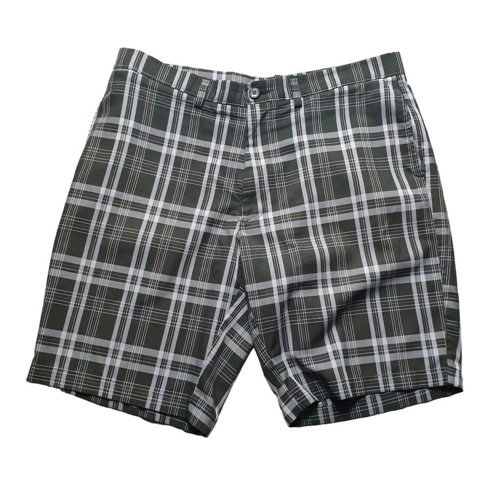 Haggar H26 Men Bermuda Golf Shorts Stretch 36" Waist Sport Athletic Casual Black